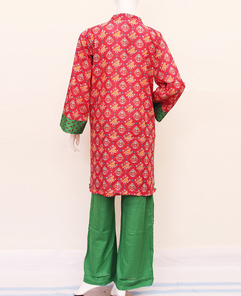 Printed Khaddar Shirt with plan khaddar trouser (Pret)